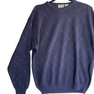 Vintage Giorgio‎ di Firenze Argyle Sweater Wool Blend Made in Italy Mens Large